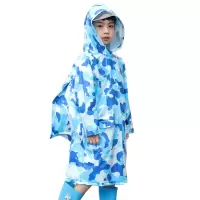儿童雨衣雨具带书包位幼儿园男童女童宝宝小学生小孩F水加大加厚 诺妮梦