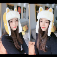 雷锋帽女冬天时尚可爱猫耳朵骑车防寒帽子韩版保暖冬季时尚雷锋帽诺妮梦