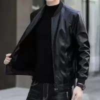 2021新款春秋季皮衣外套男薄款皮衣夹克韩版修身PU皮夹克男士皮衣诺妮梦