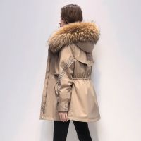 刺绣派克服女中长款2021冬季新款活里活面内胆可拆卸小个子外套诺妮梦