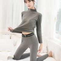 阳离子德绒保暖内衣套装女秋冬半高龄打底衫秋衣秋裤棉毛衫两件套 聿垣格