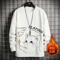 秋冬卫衣男加绒加厚2021新款长袖T恤秋装衣服潮流大码保暖秋衣衫诺妮梦