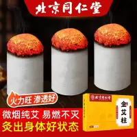 北京同仁堂艾柱艾条陈年艾绒无黑烟随身灸关节疼痛肩颈酸痛陈年艾灸/162粒