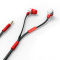 MQBIX （MQGT26） 手机耳机入耳式重低音立体声音乐运动线控HIFI通话耳机（红色）