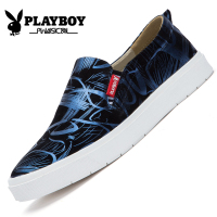 花花公子乐福鞋青年文化鞋涂鸦板鞋系带潮牌休闲低帮男鞋CX39081