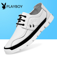 花花公子男鞋夏季休闲皮鞋男真皮潮流英伦风男士休闲鞋子 CX39075