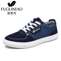 富贵鸟秋季男鞋男士休闲鞋反绒皮透气英伦运动板鞋青年潮鞋鞋子男