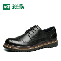 木林森英伦男鞋布洛克雕花牛津鞋复古 绅士男士休闲皮鞋潮260088