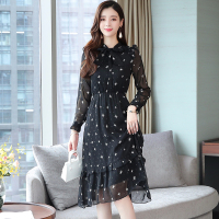 魅言魅语(MeiYanMeiYu)2021秋装法式复古仙女长裙小众连衣裙