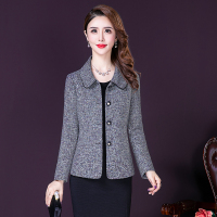 魅言魅语(MeiYanMeiYu)2021秋季新款高端气质韩版粗花呢单排扣年轻款短款小西装外套