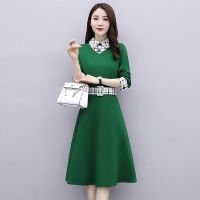 魅言魅语(MeiYanMeiYu)长袖连衣裙女2021年秋款新款高端名媛收腰显瘦气质裙子