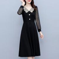 魅言魅语(MeiYanMeiYu)2021年秋季镂空蕾丝长袖修身显瘦遮连衣裙