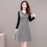 魅言魅语(MeiYanMeiYu)中年妈妈长袖连衣裙女2021秋季新款气质修身显瘦洋气包臀裙