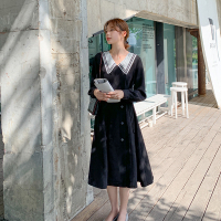 魅言魅语(MeiYanMeiYu)长袖连衣裙2021年秋季新款收腰显瘦气质法式茶歇裙子