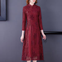 魅言魅语(MeiYanMeiYu)2021年秋季婚礼妈妈礼服高贵新娘结婚丈母娘母亲喜婆婆婚宴装连衣裙