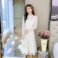 魅言魅语(MeiYanMeiYu)2021秋季新款收腰显瘦气质蕾丝连衣裙