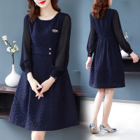 魅言魅语(MeiYanMeiYu)2021年秋装新款黑色高端气质长袖连衣裙女