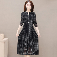 魅言魅语(MeiYanMeiYu)2021年秋季新款气质高端洋气贵夫人中年妈妈长袖连衣裙女