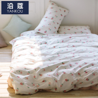 沿蔻家纺 全棉纯棉磨毛四件套床品套件网红款被套床单三件套床上用品