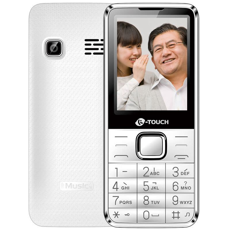 K-Touch/天语 T2移动大屏双卡大字大声大按键老人学生超长待机手机 白色图片