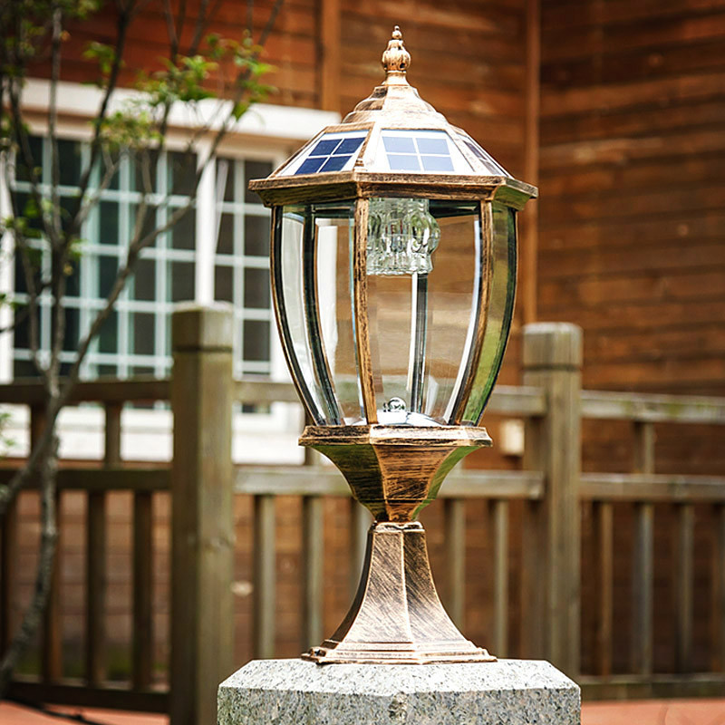 朗吉蒂柱头灯墙头灯庭院灯路灯超亮家用太阳能围墙灯防水户外别墅草坪