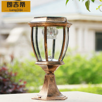 朗吉蒂太阳能灯围墙灯柱头灯墙头灯欧式户外别墅庭院灯户外门柱灯7782