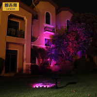 朗吉蒂 太阳能地插射灯 户外花园防水景观庭院灯超亮投光灯草坪灯