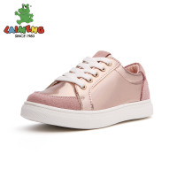 莱蒙儿童鞋 时尚金属亮面 男女童牛反绒板鞋 休闲单鞋子AFD066