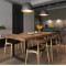 北欧式全实木铁艺餐桌椅组合西餐厅饭桌欧奶茶店餐桌会议办公长桌
