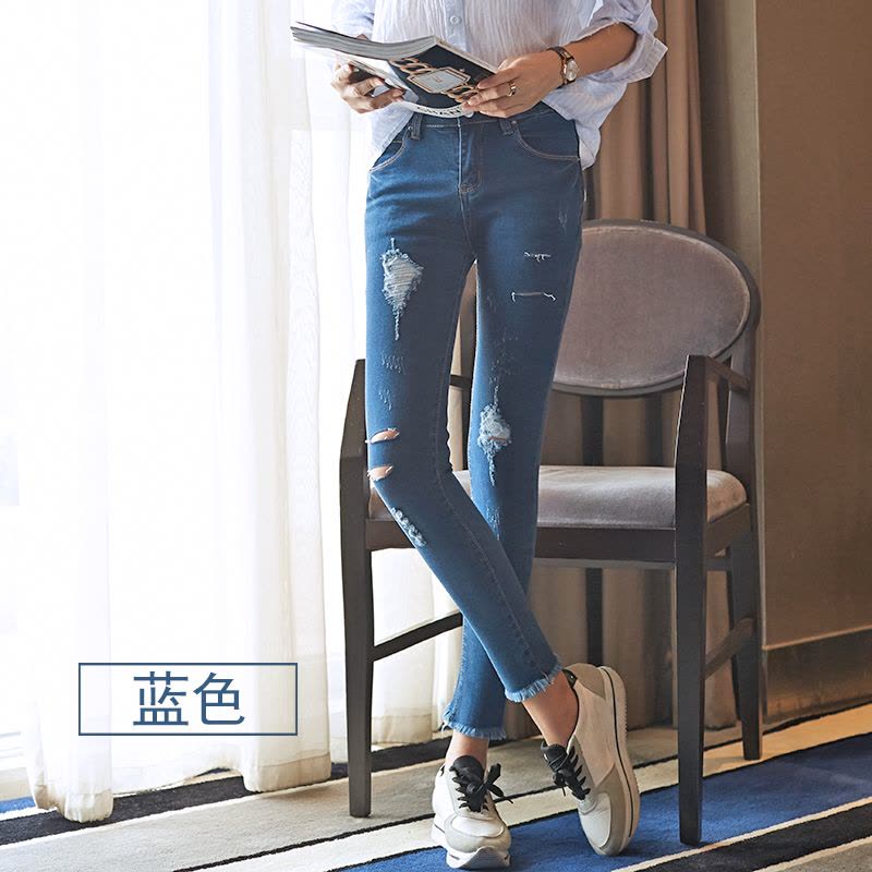 韩版显瘦铅笔裤图片