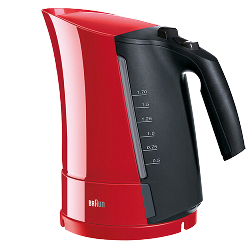 德国博朗(Braun) WK300 (红色) 电热水壶 1.7升 自动断电 烧开水壶 防烫煮 热水壶