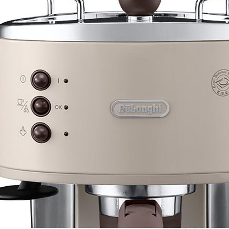 德龙(DeLonghi) ECO310.VBG 泵压式咖啡机 家用商用意式半自动咖啡机 不锈钢锅炉 独立蒸汽系统