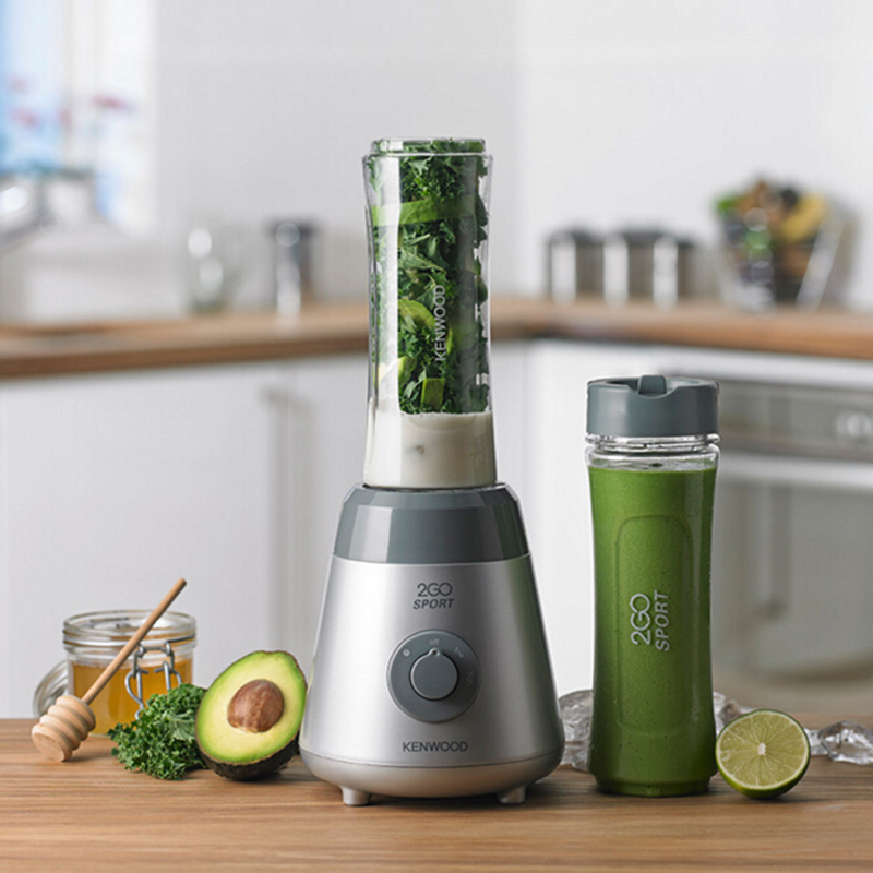 凯伍德(KENWOOD) SMP060BK 便携式果汁机 多功能 家用电动料理榨汁机 运动 迷你 趣动搅拌机 银色