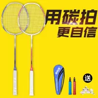迪科斯羽毛球拍双拍2支装碳素拍成人初学正品训练拍套装