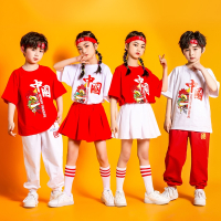 六一儿童表演服中国风幼儿舞蹈服小学生啦啦队运动会演出服装短袖街舞服饰
