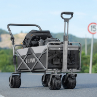 户外露营车越野轮野营可折叠手推车桌板野餐营地收纳拖车