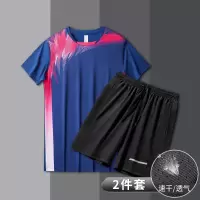 羽毛球服男运动套装网球跑步速干衣衣服乒乓球服球衣装备闪电客训练短袖