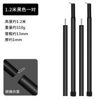 闪电客纯色1.4m天幕支撑杆帐篷撑杆简易帐篷延伸门支架镀锌铁杆2根_1.2m门厅杆低于1.25m高度帐篷适用