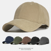 帽子大头围显脸小秋冬季硬顶棒球帽女宽帽檐大脸加大加深鸭舌帽男