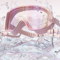 路飞泳镜高清游泳眼镜女款泳帽套装儿童近视大框护目漂流成人