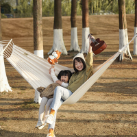 路飞吊床户外成人加厚荡秋千双人防侧翻吊椅寝室学生摇床网床野外掉床