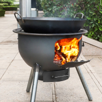 闪电客柴火炉农村烧木柴家用户外炉具简易大锅灶无烟铁锅灶台柴火灶炉子野餐炉具