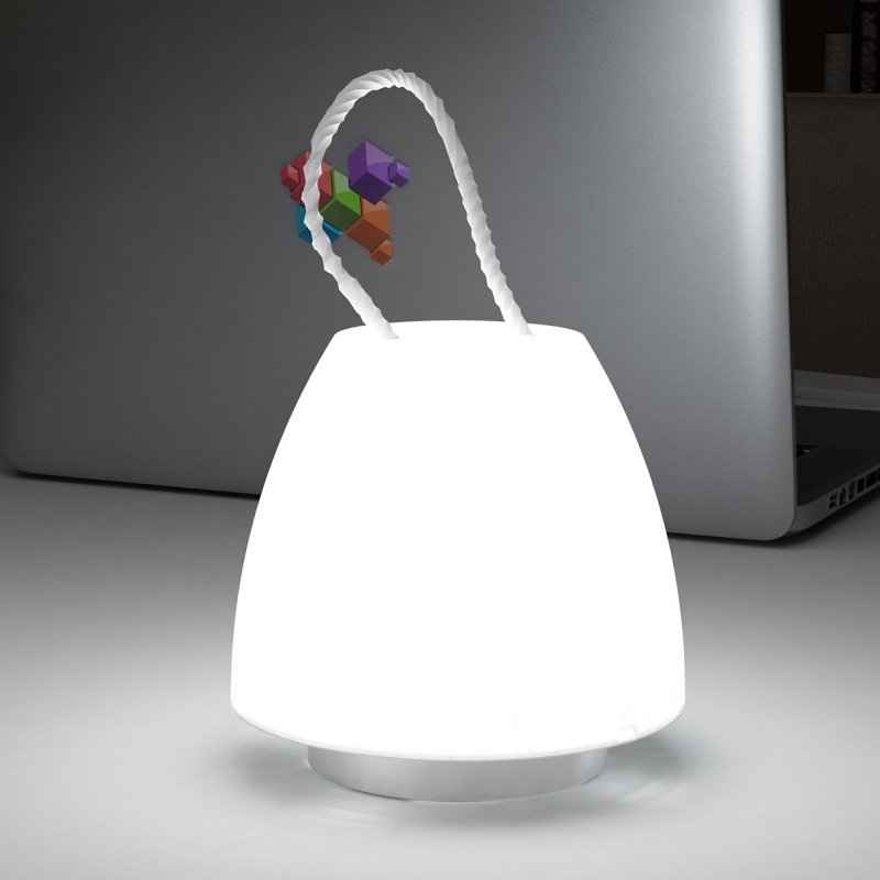 智能蘑菇手提灯USB充电定时调光夜灯遥控护眼床头喂奶灯