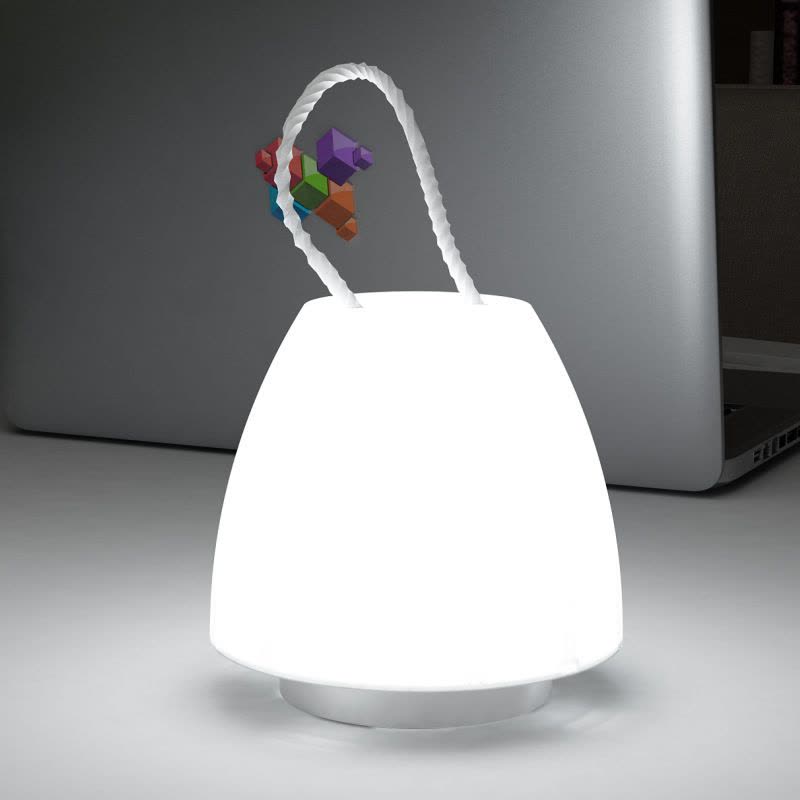 智能蘑菇手提灯USB充电定时调光夜灯遥控护眼床头喂奶灯图片