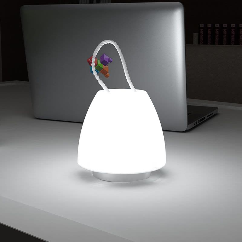 智能蘑菇手提灯USB充电定时调光夜灯遥控护眼床头喂奶灯图片