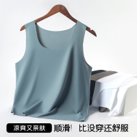 猫人男士背心夏薄款健身运动速干冰丝无痕打底衣男透气汗衫健身衣