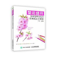 全新正版 繁花盛开 色铅笔唯美花卉绘画技法全解析