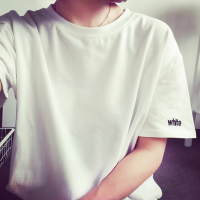 韩版刺绣字母半袖衫情侣闺蜜学生装短袖女T恤原宿风宽松大码显瘦打底衫潮