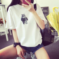 2016夏季新款女装韩版印花卡通学生半袖T恤显瘦大码宽松闺蜜装女潮
