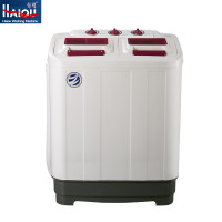 海鸥(HAIOU)XPB68-6802S 6.8公斤双桶双缸半自动波轮式商用家用洗衣机（红白）